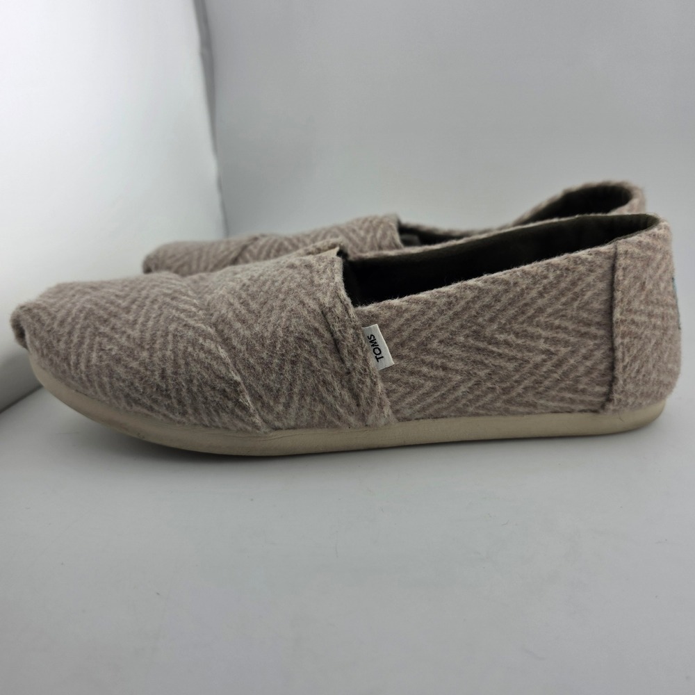 TOMS Alpargata Cloudbound Oatmeal‎ Brush Herringbone Womens Slip On Size 7 - Picture 3 of 11